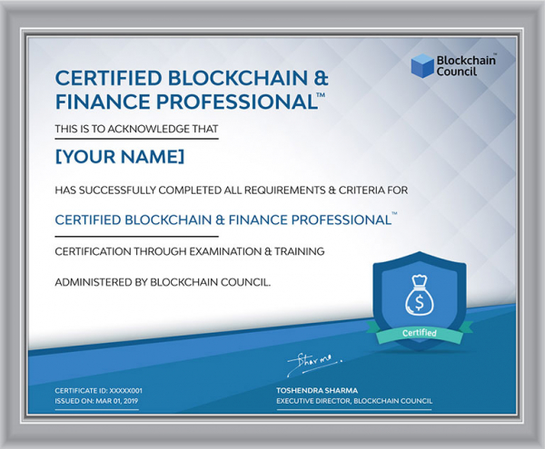 Certified Blockchain Finance Professional Interactive Live Training