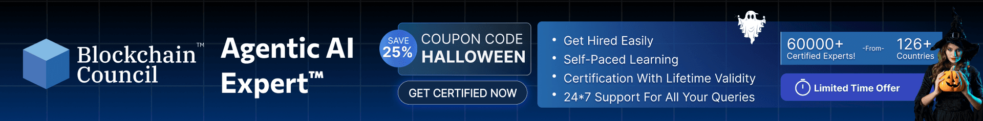 Blockchain Council email strip ad