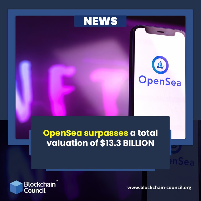 OpenSea Surpasses A Total Valuation Of $13.3 Billion - Blockchain Council