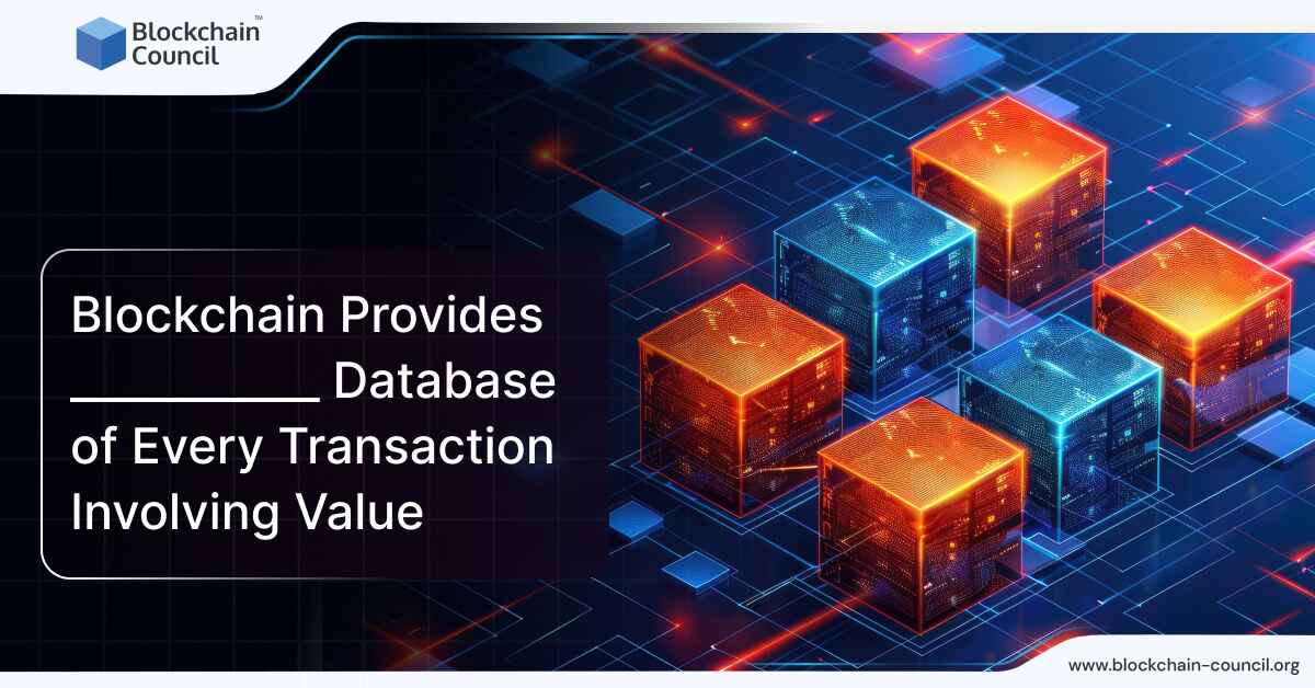 Blockchain Provides ___________ Database of Every Transaction Involving Value