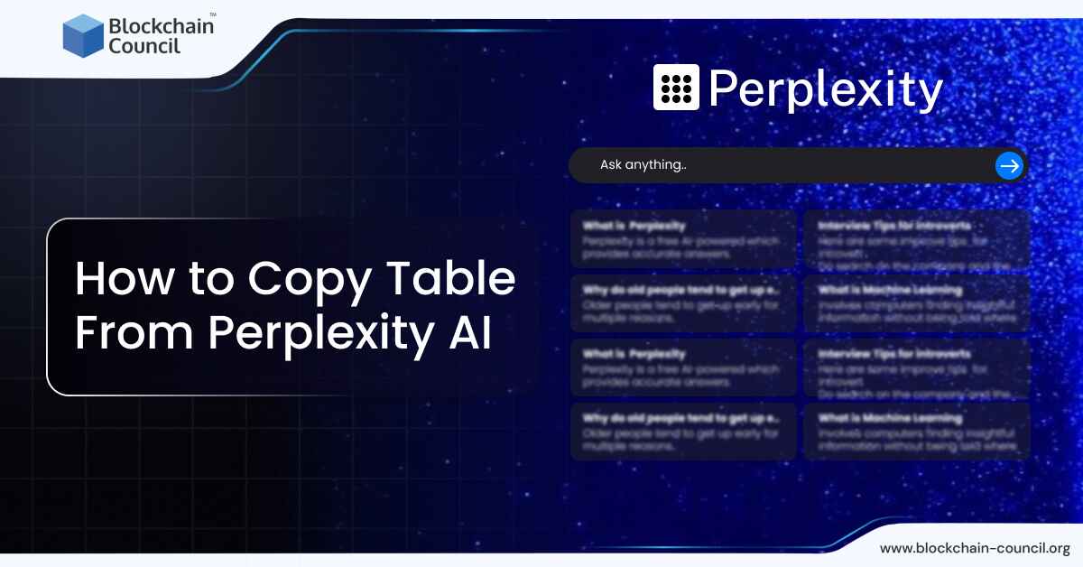 How to Copy Table from Perplexity AI