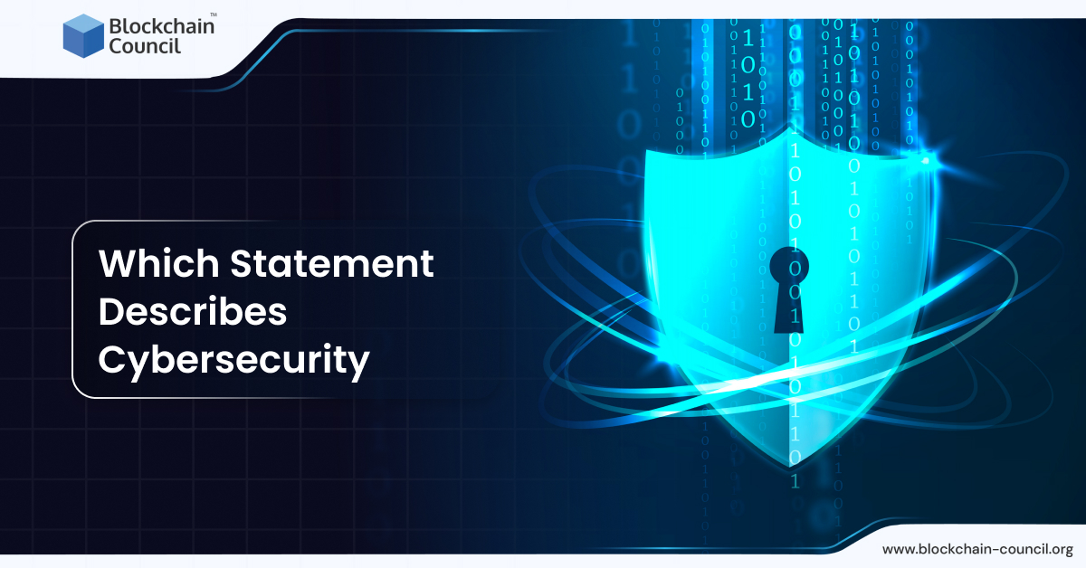 Which Statement Describes Cybersecurity