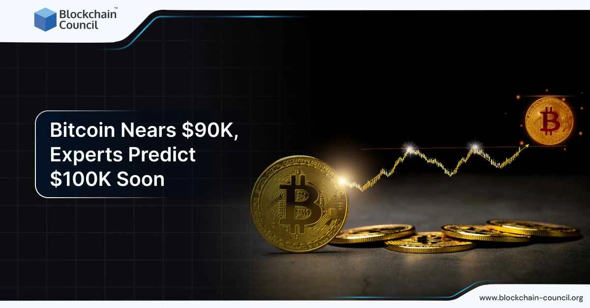 Bitcoin Nears $90K, Experts Predict $100K Soon